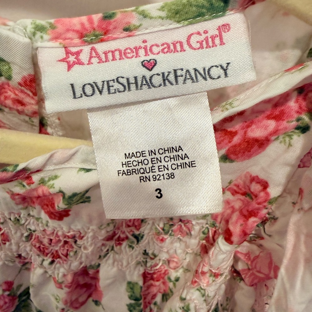 LoveShackFancy x American Girl Girls Garden Party Dress size 3T - Picture 4 of 5